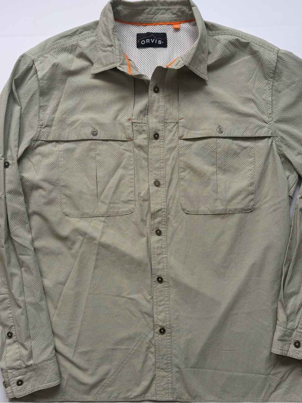Orvis Open Air Caster Long- Sleeve Button Down Shirt, UPF 40 Size Large